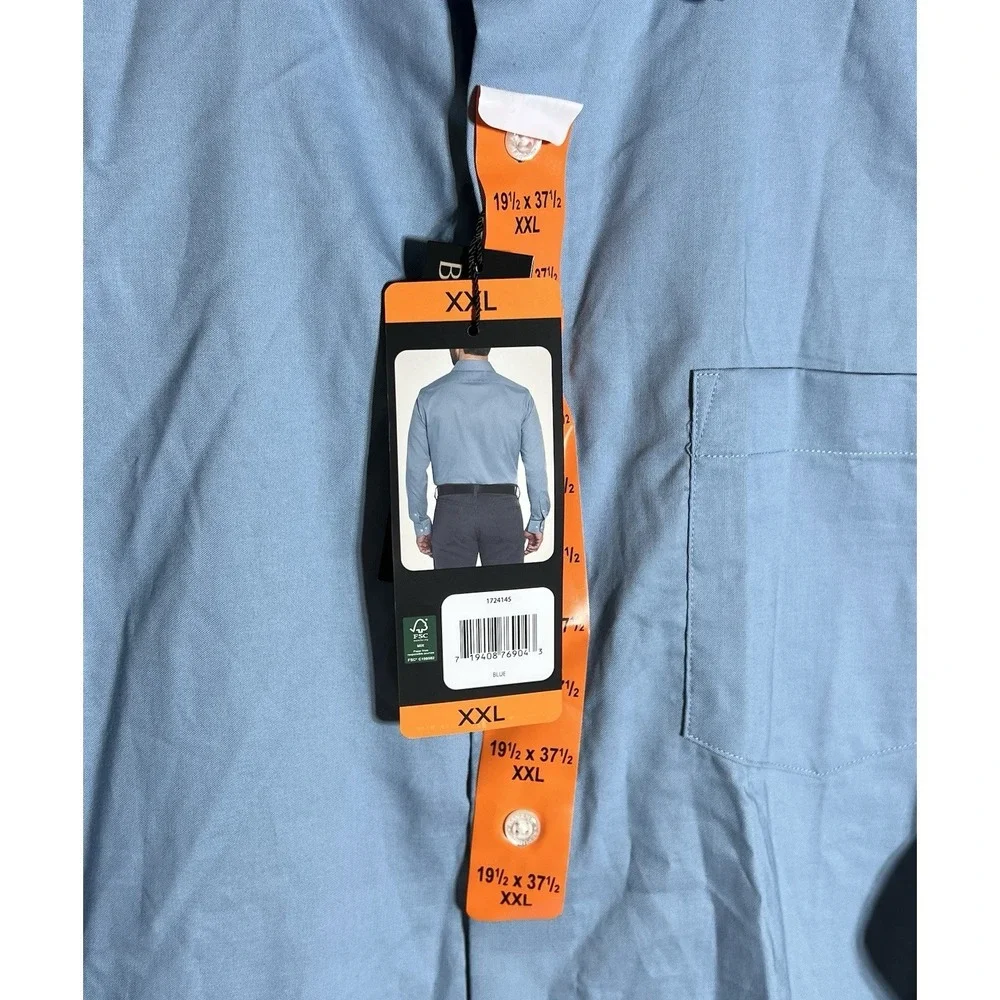 Banana Republic‎ Slim Fit Button Up Dress Shirt Mens Size XXL Blue Non Iron New